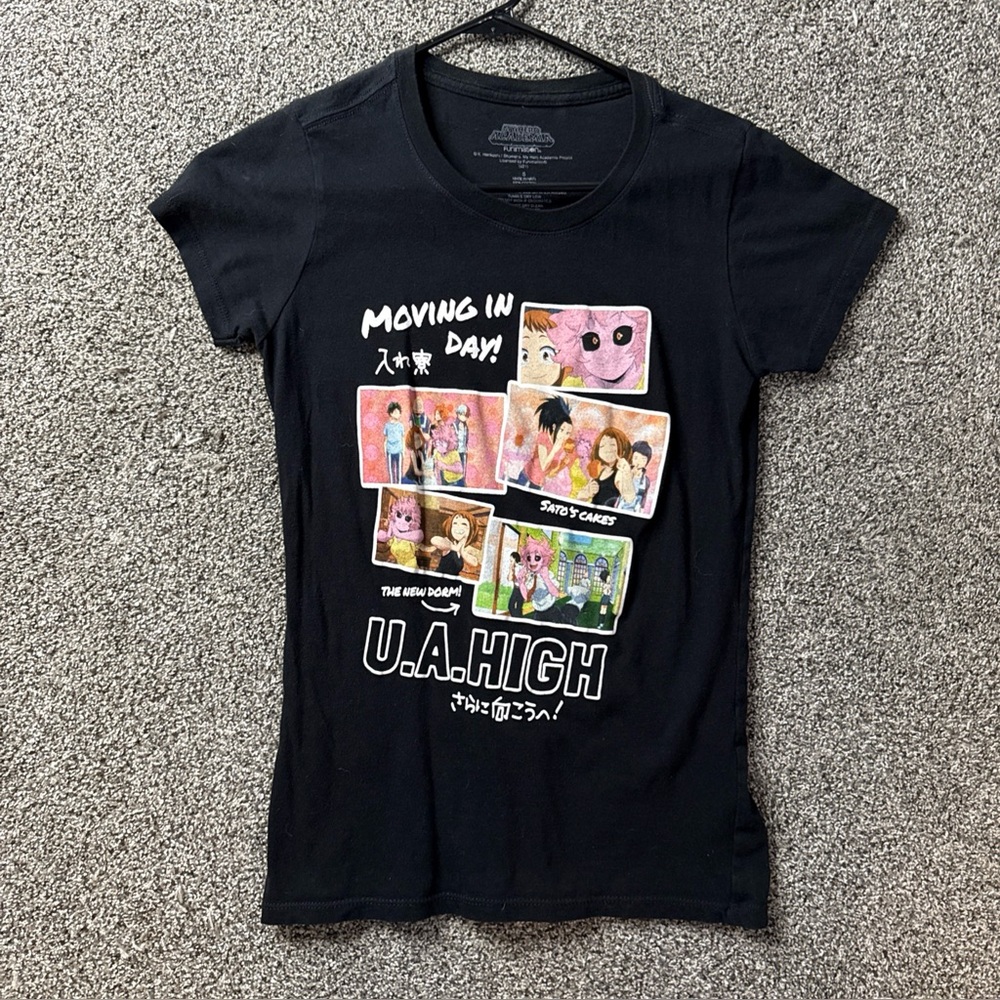 My Hero Academia T-Shirt Tee by Funimation (S) Small “Moving In Day” Black
